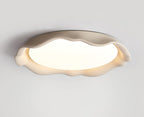 Aera Microcement Flush Mount Ceiling Light Dimmable Bedroom Dining Room — Gray Beige White 19 Inch