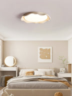 Aera Microcement Flush Mount Ceiling Light Dimmable Bedroom Dining Room — Gray Beige White 19 Inch