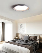 Aera Microcement Flush Mount Ceiling Light Dimmable Bedroom Dining Room — Gray Beige White 19 Inch