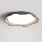 Aera Microcement Flush Mount Ceiling Light Dimmable Bedroom Dining Room — Gray Beige White 19 Inch