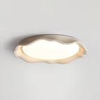 Aera Microcement Flush Mount Ceiling Light Dimmable Bedroom Dining Room — Gray Beige White 19 Inch