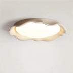 Aera Microcement Flush Mount Ceiling Light Dimmable Bedroom Dining Room — Gray Beige White 19 Inch