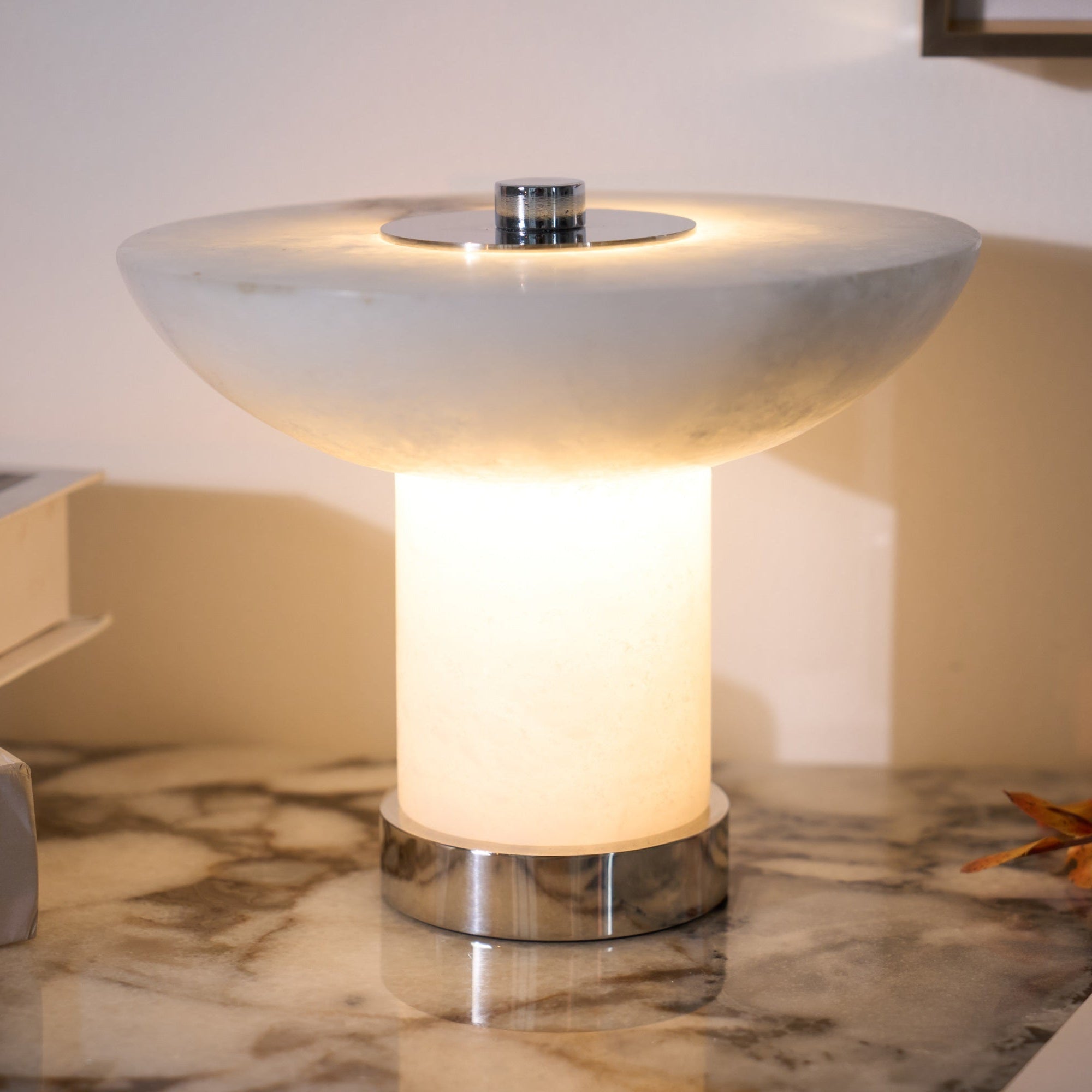 Rechargeable Alabaster LED Table Lamp Cordless