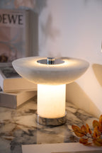 Rechargeable Alabaster LED Table Lamp Cordless