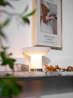 Rechargeable Alabaster LED Table Lamp Cordless