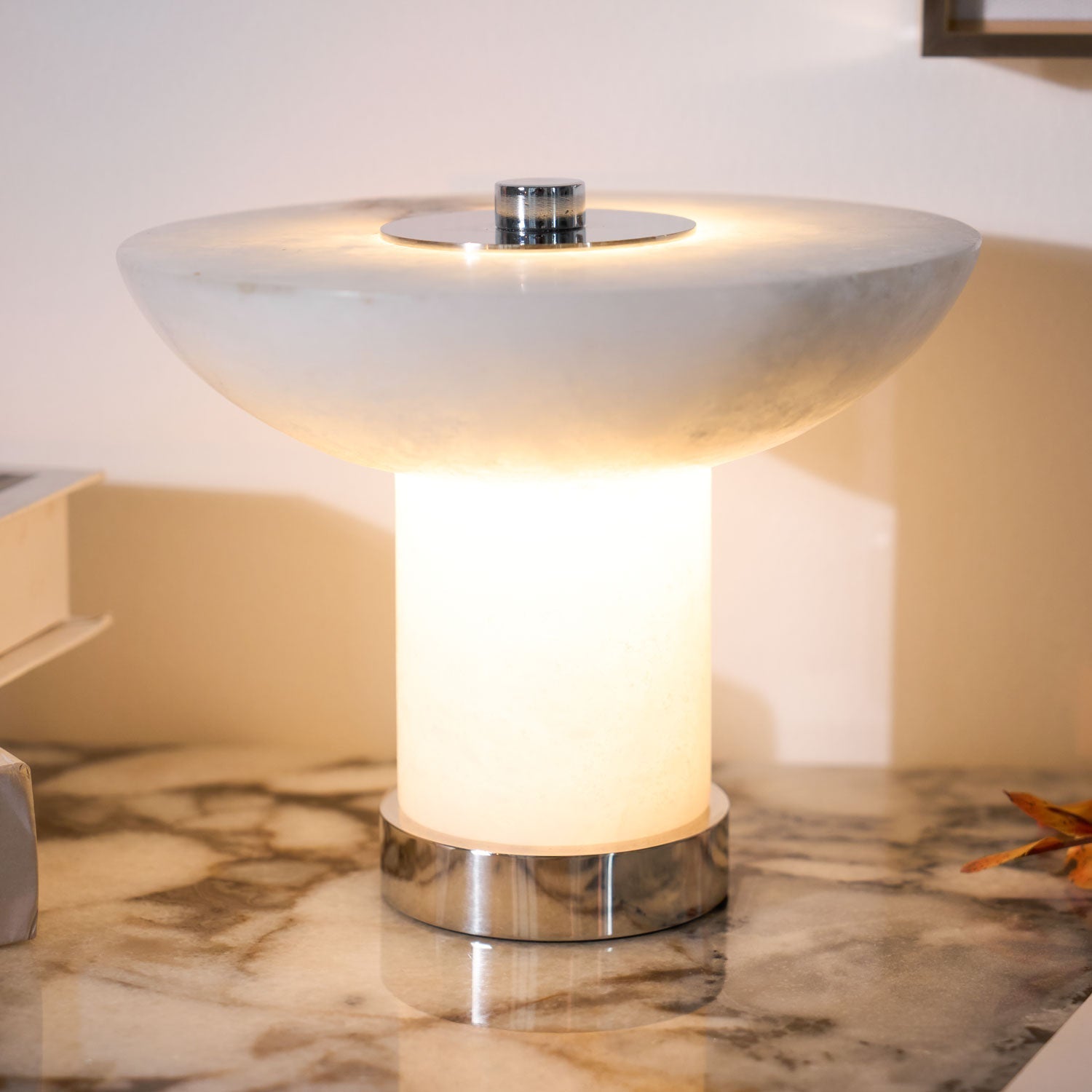 Rechargeable Alabaster LED Table Lamp Cordless