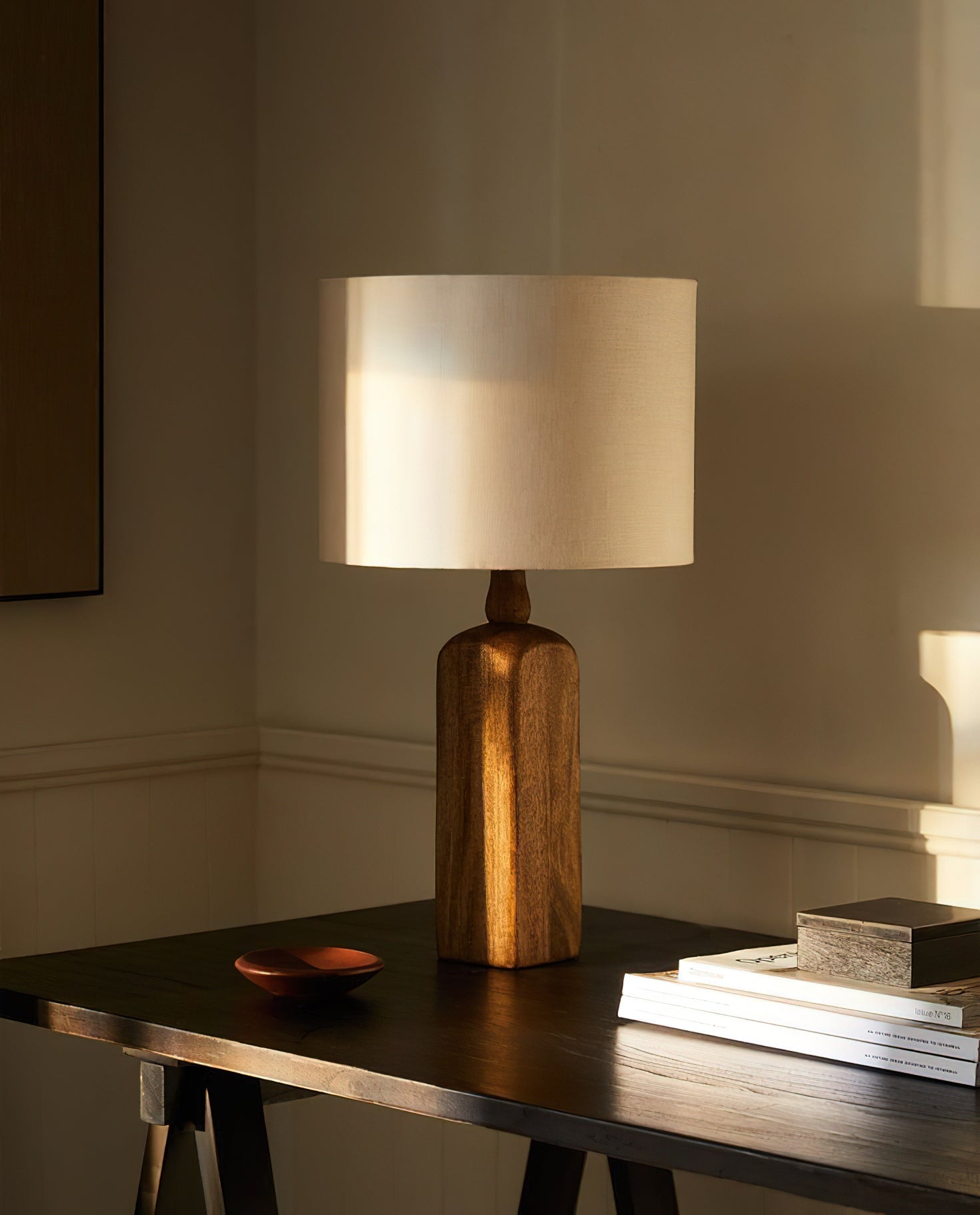 Aisling Sculptural Table Lamp Natural Stone Resin Warm LED Modern Bedside Living Room — Multiple Finishes