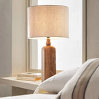 Aisling Sculptural Table Lamp Natural Stone Resin Warm LED Modern Bedside Living Room — Multiple Finishes