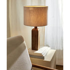 Aisling Sculptural Table Lamp Natural Stone Resin Warm LED Modern Bedside Living Room — Multiple Finishes