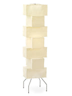 Decolune Sora Stacked Rice Paper Floor Lamp Black & White