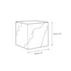 Alabaster Cubic Table Lamp Spanish Natural Stone Integrated LED Warm Light Bedside Living Room — 3 Sizes