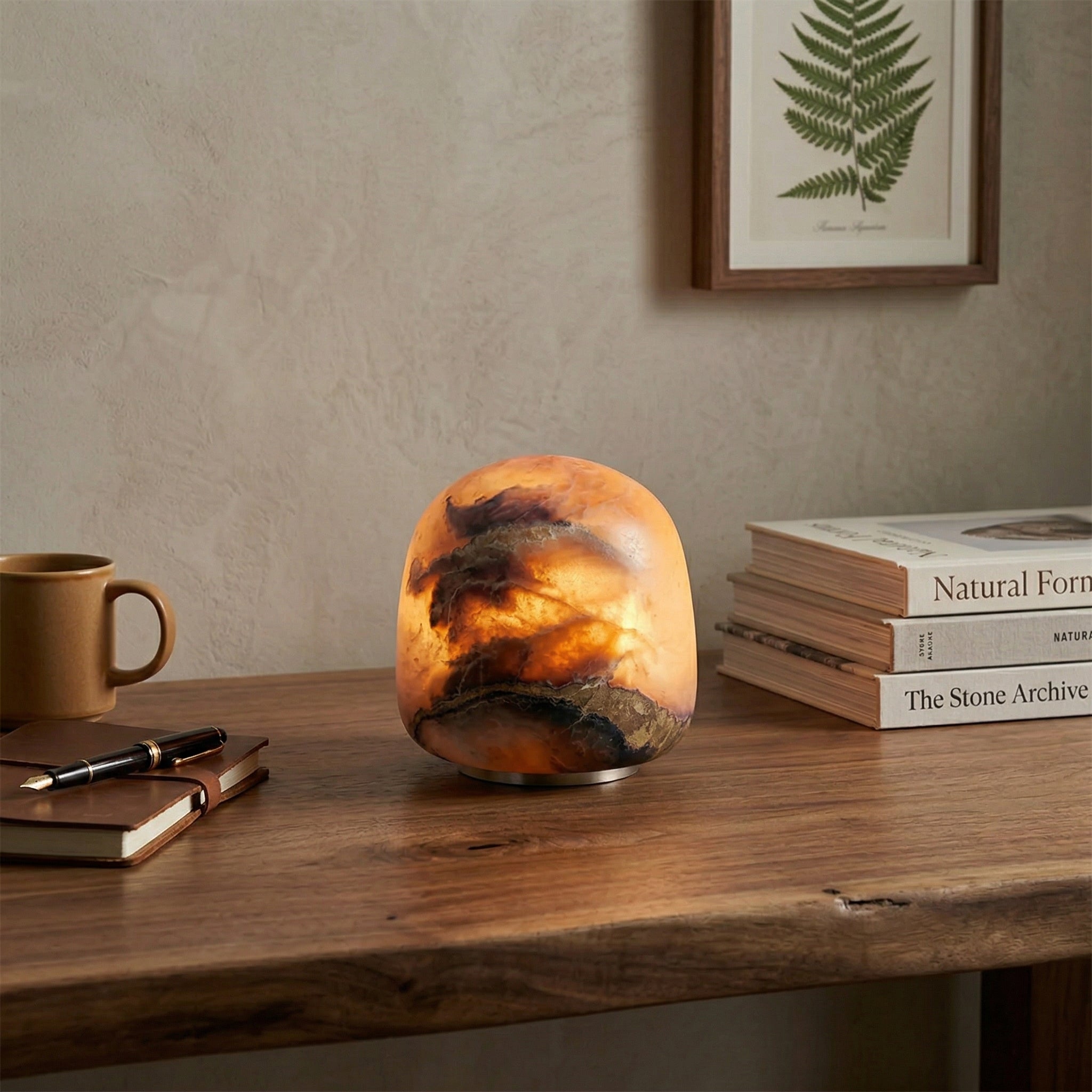 Alabaster Portable Cordless Table Lamp Built-in Battery Rechargeable Warm LED Bedside Outdoor — 3 Colors