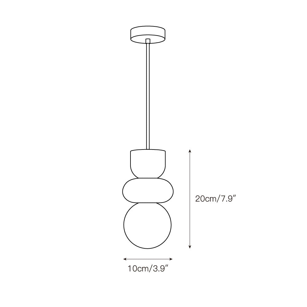 Rauduvyn Modern Totem Alabaster Pendant Light