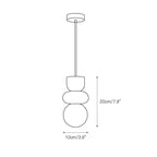 Alabaster Totem Pendant Lamp Stacked Natural Stone LED Warm White Dining Room Bedroom — 5 Configurations