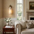 Flume Alabaster Wall Lamp Natural Stone LED Elongated Form Bedroom Living Room — 3 Size Options