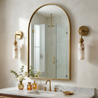 Harlin Alabaster Wall Lamp Brass Black Nickel Hallway Bedroom Bathroom — 1 to 2 Heads