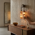 Payson Alabaster Wall Lamp Large Format Natural Stone LED Luxury Bedroom Living Room — 3 Plug Options