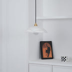 Delin Dome Pendant Light Alabaster &Brass
