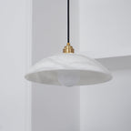 Delin Dome Pendant Light Alabaster &Brass