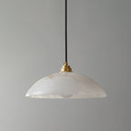 Delin Dome Pendant Light Alabaster &Brass
