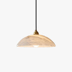Delin Dome Pendant Light Alabaster &Brass