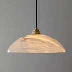 Delin Dome Pendant Light Alabaster &Brass