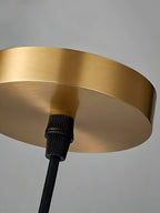 Alabaster Flute Pendant Light Brass Natural Stone E12 Dining Room Bedroom Hallway — 2.8 x 15 Inch