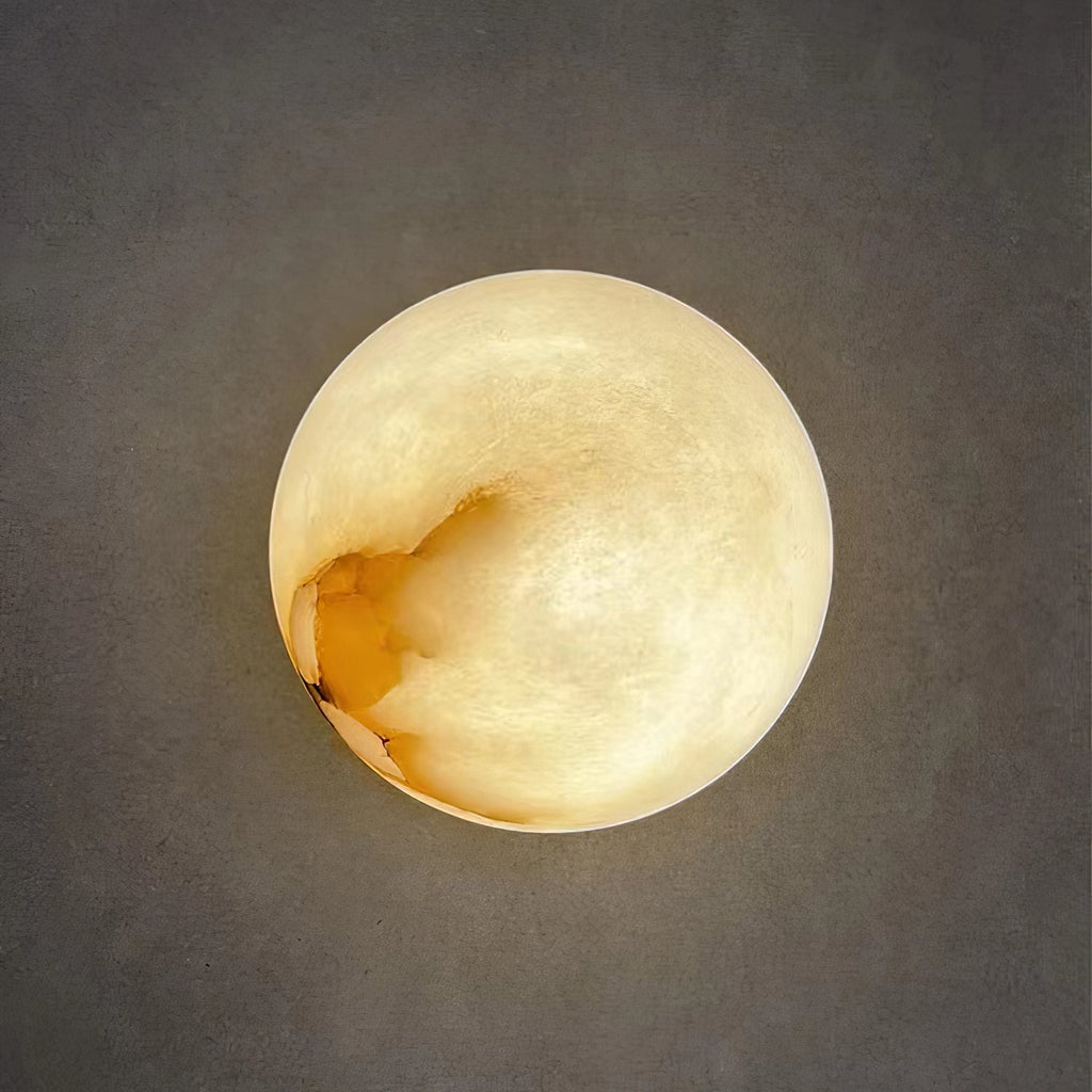 Lynq Alabaster Mini Orb Wall Lamp – Elegant Ambient Accent Lighting