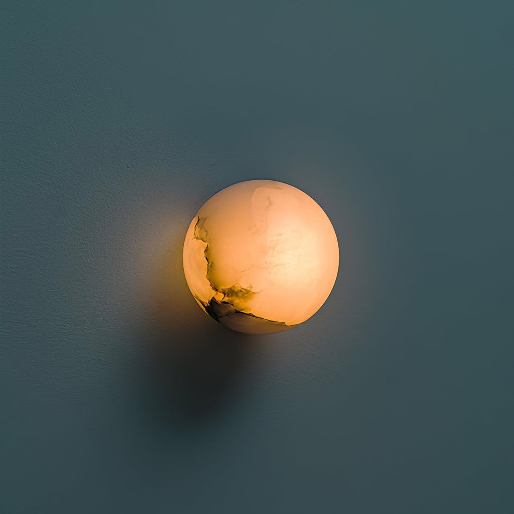 Lynq Alabaster Mini Orb Wall Lamp – Elegant Ambient Accent Lighting