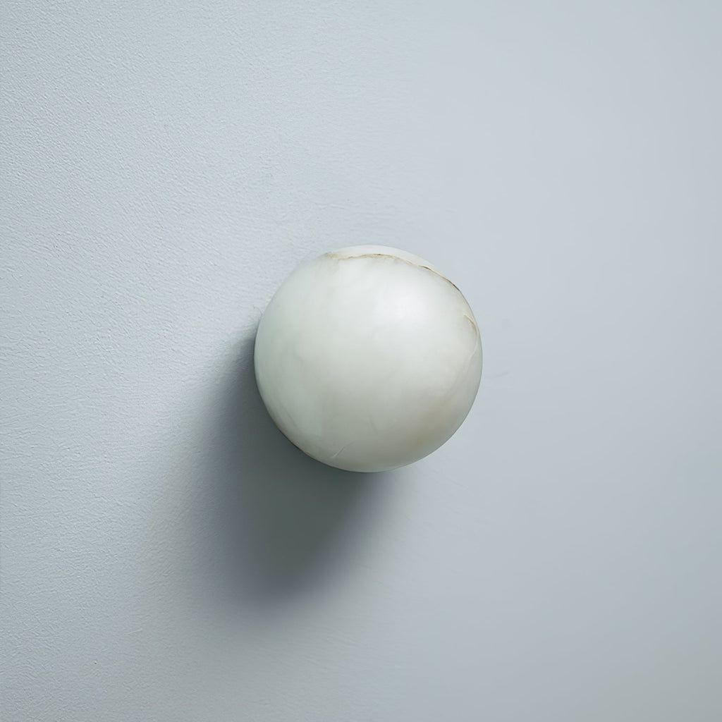 Lynq Alabaster Mini Orb Wall Lamp – Elegant Ambient Accent Lighting