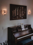 Sculptural Alabaster Cube Wall Lamp