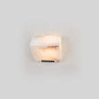 Sculptural Alabaster Cube Wall Lamp