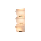 Alabaster Staircase Wall Lamp Natural Stone LED Warm White Vertical Stairwell Living Room — 3 Sizes
