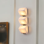 Sculptural Alabaster Cube Wall Lamp
