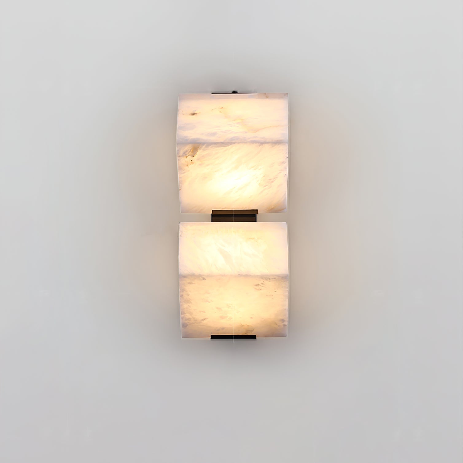 Alabaster Staircase Wall Lamp Natural Stone LED Warm White Vertical Stairwell Living Room — 3 Sizes