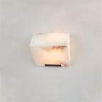 Alabaster Staircase Wall Lamp Natural Stone LED Warm White Vertical Stairwell Living Room — 3 Sizes