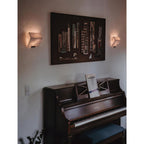 Alabaster Staircase Wall Lamp Natural Stone LED Warm White Vertical Stairwell Living Room — 3 Sizes