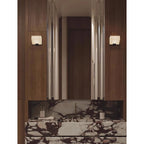 Alabaster Staircase Wall Lamp Natural Stone LED Warm White Vertical Stairwell Living Room — 3 Sizes