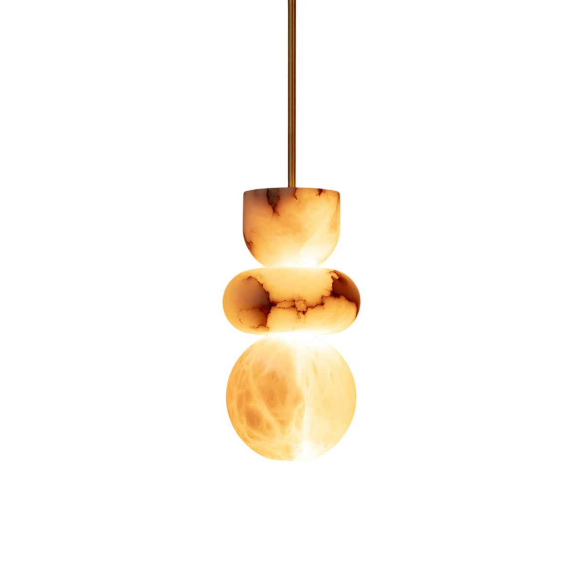 Rauduvyn Modern Totem Alabaster Pendant Light