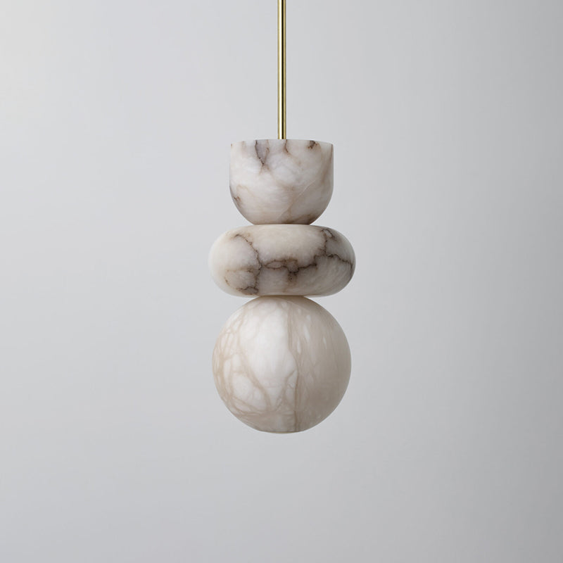 Rauduvyn Modern Totem Alabaster Pendant Light