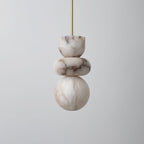 Rauduvyn Modern Totem Alabaster Pendant Light