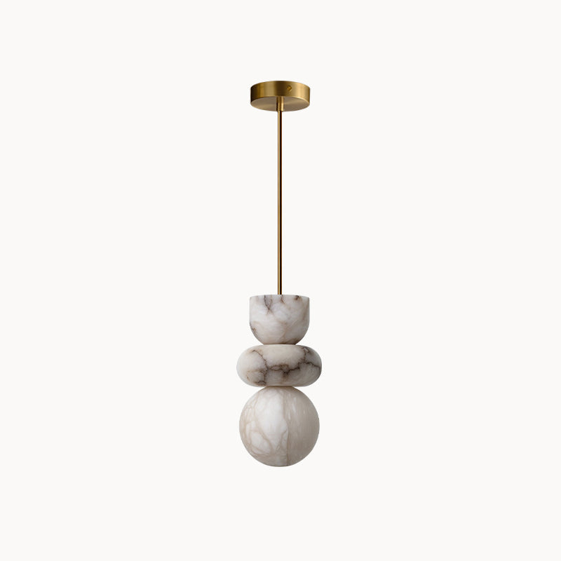 Rauduvyn Modern Totem Alabaster Pendant Light