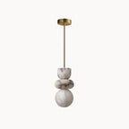Rauduvyn Modern Totem Alabaster Pendant Light