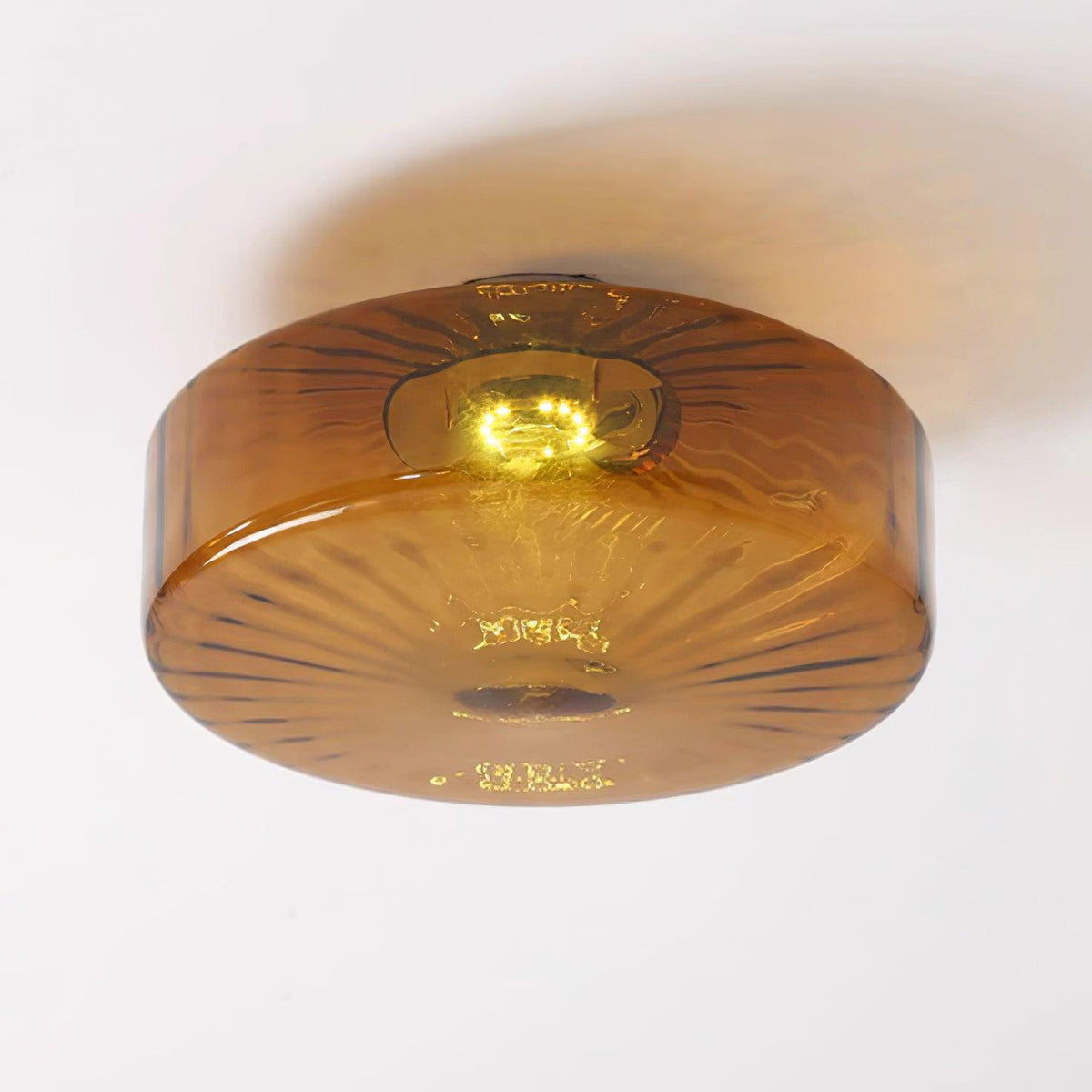 June  Amber Glass  Ceiling Light