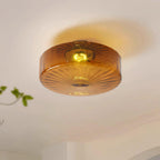 June  Amber Glass  Ceiling Light