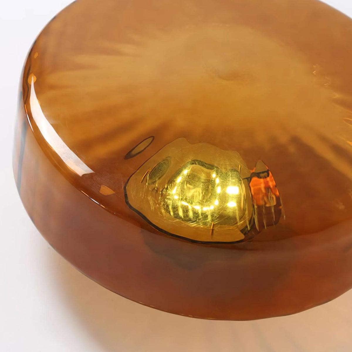June  Amber Glass  Ceiling Light