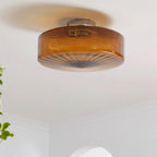 June  Amber Glass  Ceiling Light