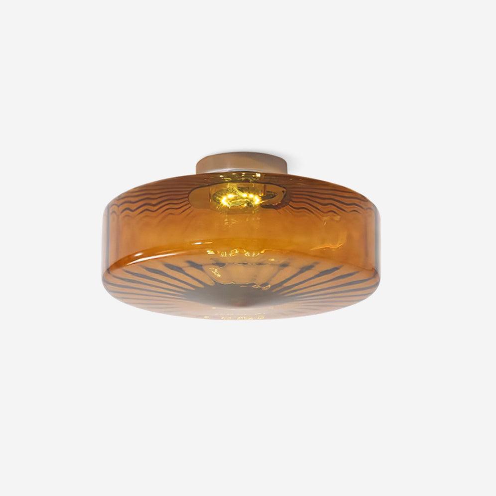June  Amber Glass  Ceiling Light