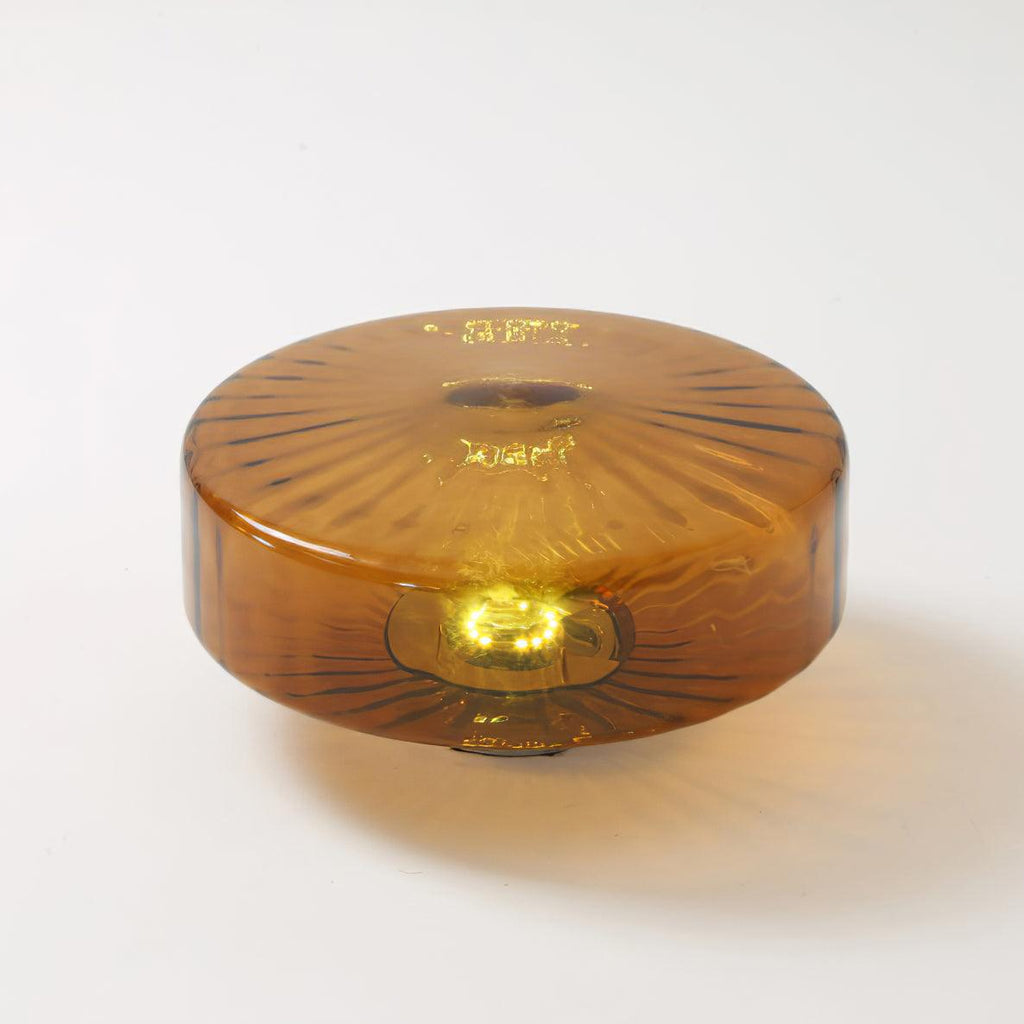 June  Amber Glass  Ceiling Light