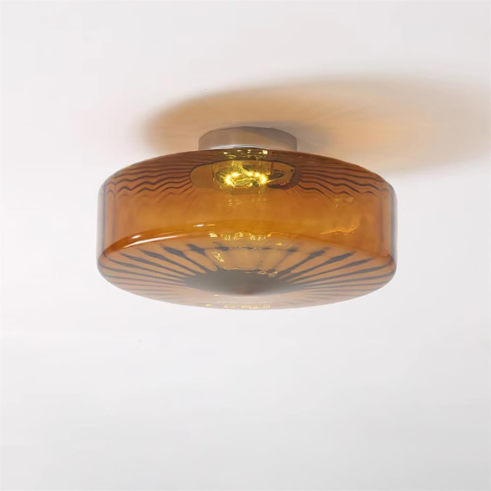 June  Amber Glass  Ceiling Light